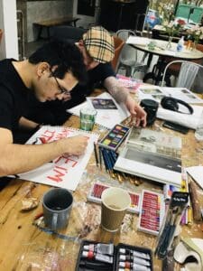 Art hub wellbeing session